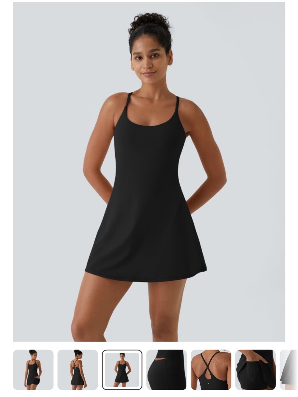 Halara Softlyzero Plush Backless Active Dress NWT